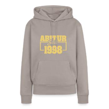 Abiturient 1998 - Frauen Premium Bio Hoodie - Taupe - Vorne - Julia (174cm)