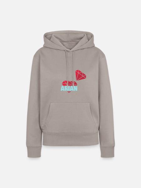 Geschenk für Arian - Frauen Premium Bio Hoodie - Taupe