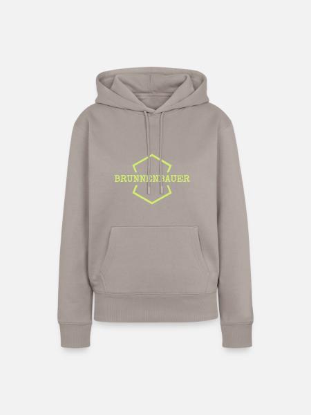 Brunnenbauer als Arbeit - Frauen Premium Bio Hoodie - Taupe