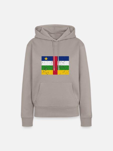 Zentralafrikanische Republik - Frauen Premium Bio Hoodie - Taupe