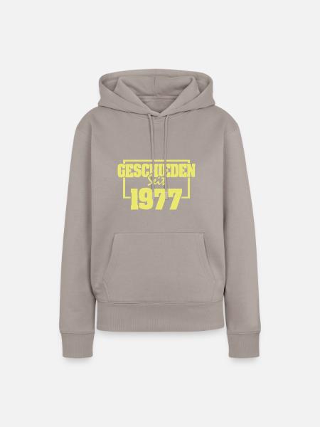 1977 - Frauen Premium Bio Hoodie - Taupe
