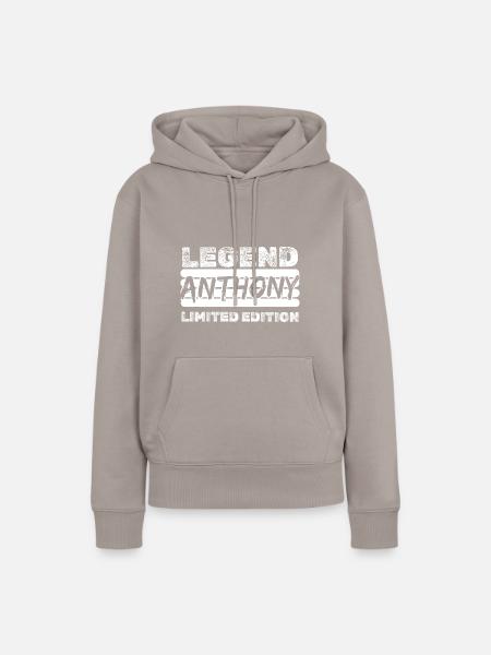 Vorname Anthony - Frauen Premium Bio Hoodie - Taupe