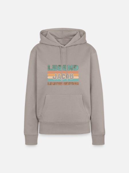 Jacob als Vorname - Frauen Premium Bio Hoodie - Taupe