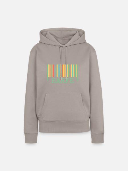 Harfe Harfe - Frauen Premium Bio Hoodie - Taupe
