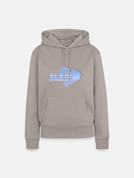 Albin als Gold - Frauen Premium Bio Hoodie - Taupe