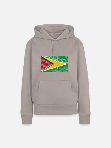 Guyana als Guyana - Frauen Premium Bio Hoodie - Taupe
