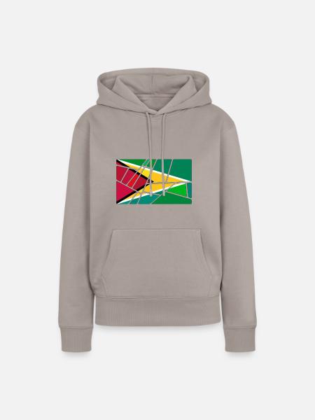 Geschenk für Guyana - Frauen Premium Bio Hoodie - Taupe