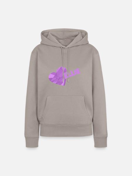 Ellie als Krone - Frauen Premium Bio Hoodie - Taupe