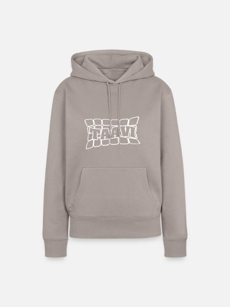 Name Taavi - Frauen Premium Bio Hoodie - Taupe