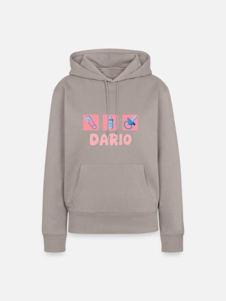 Schnuller Dario - Frauen Premium Bio Hoodie - Taupe