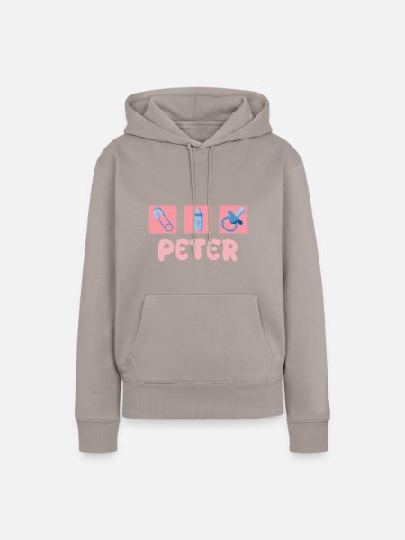 Geschenk für Peter - Frauen Premium Bio Hoodie - Taupe