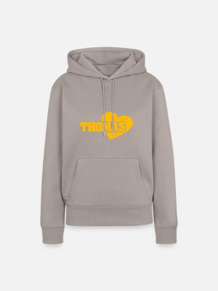 Thomas als Gold - Frauen Premium Bio Hoodie - Taupe