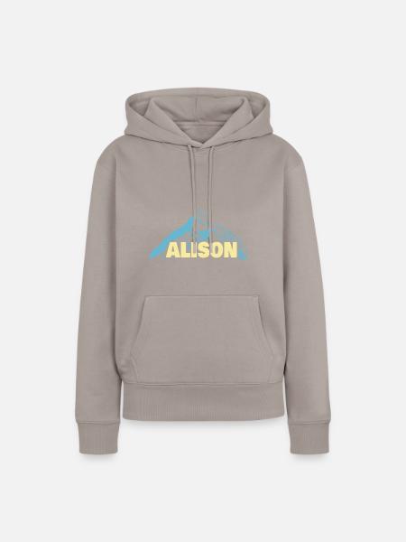 Alison als Frauenname - Frauen Premium Bio Hoodie - Taupe