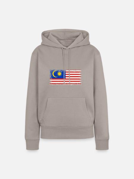 Malaysia Malaysia - Frauen Premium Bio Hoodie - Taupe