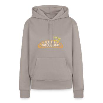 Censurer - Sweat à capuche Premium bio Femme - taupe - Devant - Julia (174cm)