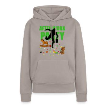 Werdende Eltern - Frauen Premium Bio Hoodie - Taupe - Vorne - Julia (174cm)