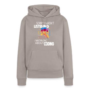 Coding Coder Programmer - Women’s Premium Organic Hoodie - taupe - Front - Julia (174cm)