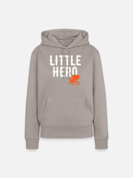 Kleiner Held - Süßer Tierdrache - Frauen Premium Bio Hoodie - Taupe