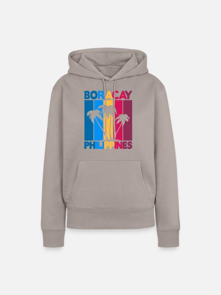 Boracay Philippines - Frauen Premium Bio Hoodie - Taupe