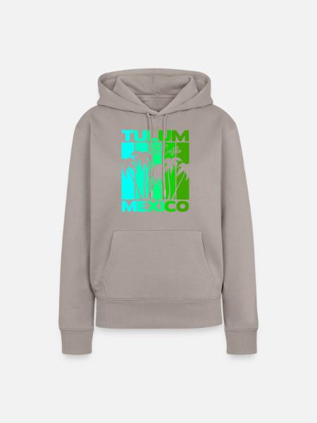 Tulum El Castillo Mexico - Frauen Premium Bio Hoodie - Taupe