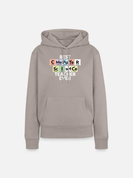 Bester Informatiklehrer Aller Zeiten - Frauen Premium Bio Hoodie - Taupe