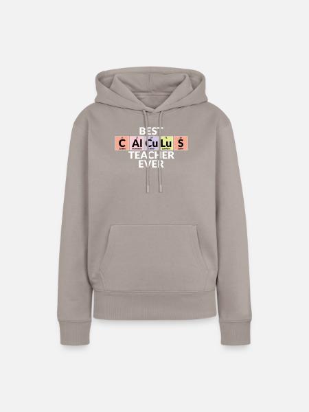 Bester Mathematiklehrer Aller Zeiten - Frauen Premium Bio Hoodie - Taupe