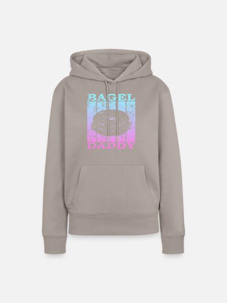 Bagel Daddy - Frauen Premium Bio Hoodie - Taupe