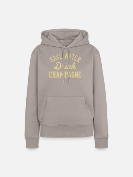 Sparen Sie Wassergetränk - Frauen Premium Bio Hoodie - Taupe