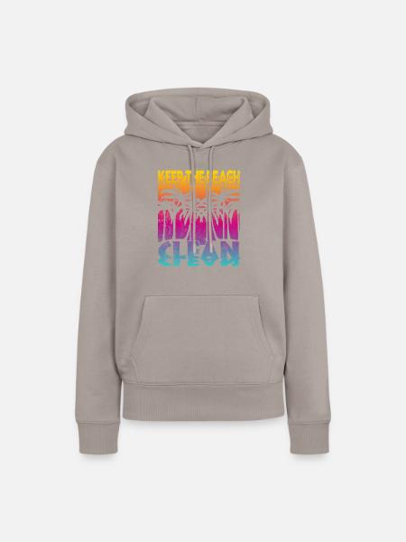 Keep the Beach clean - Frauen Premium Bio Hoodie - Taupe