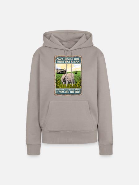 Kuhrasse Liebte Rote Angus - Frauen Premium Bio Hoodie - Taupe