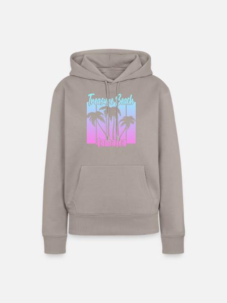 Treasure Beach Jamaica - Frauen Premium Bio Hoodie - Taupe
