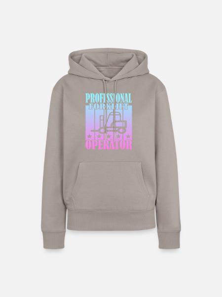 Professional Forklift Operator - Frauen Premium Bio Hoodie - Taupe