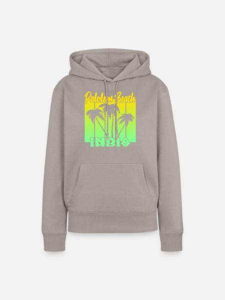 Palolem Beach India - Frauen Premium Bio Hoodie - Taupe