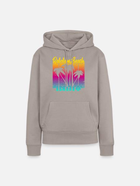 Palolem Beach India - Frauen Premium Bio Hoodie - Taupe