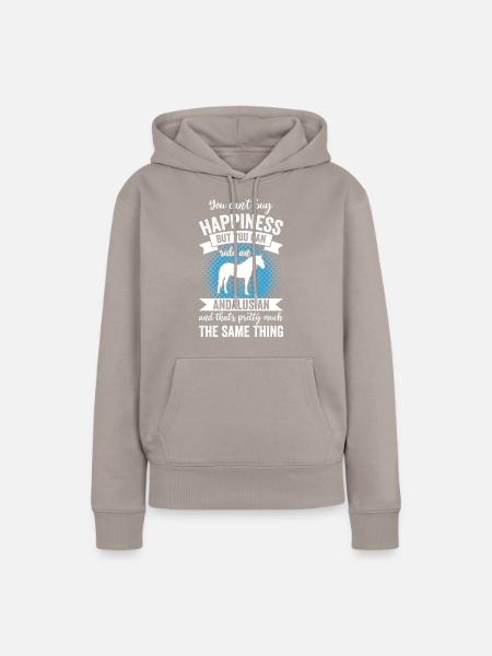 Reiten - Andalusischer Pferd - Frauen Premium Bio Hoodie - Taupe