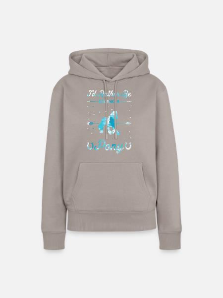 Ein Pony Reiten - Frauen Premium Bio Hoodie - Taupe