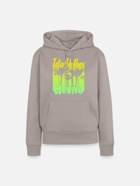 Isla Holbox Mexico - Frauen Premium Bio Hoodie - Taupe