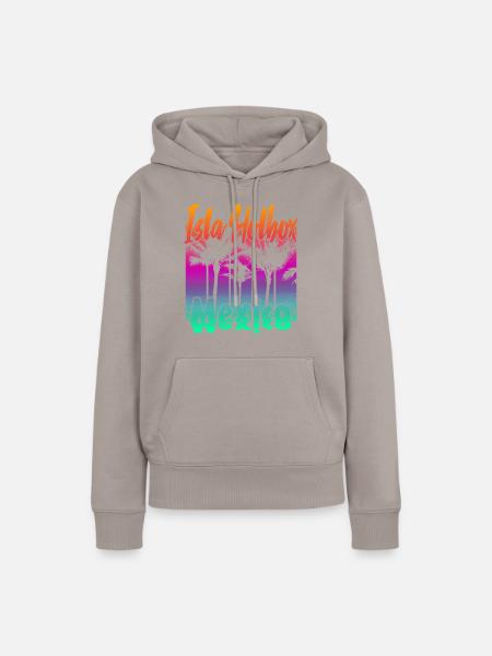 Isla Holbox Mexico - Frauen Premium Bio Hoodie - Taupe