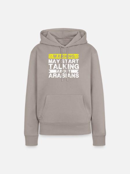 Über Araber Sprechen - Frauen Premium Bio Hoodie - Taupe