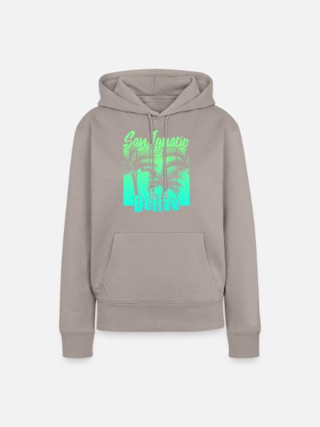 San Ignacio Belize - Frauen Premium Bio Hoodie - Taupe