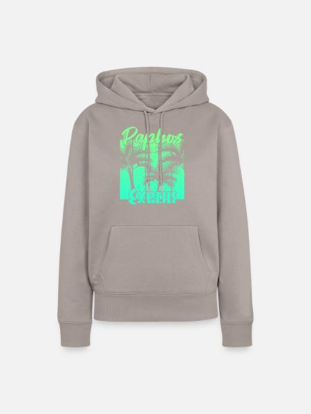 Paphos Cyprus - Frauen Premium Bio Hoodie - Taupe
