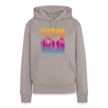 Ko Samet Thaïlande - Sweat à capuche Premium bio Femme - taupe - Devant - Julia (174cm)
