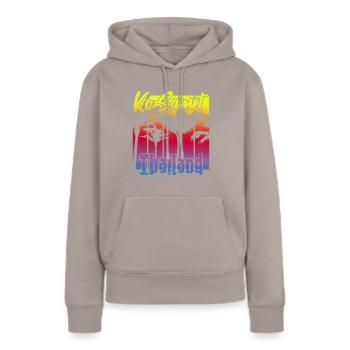Ko Samet Thaïlande - Sweat à capuche Premium bio Femme - taupe - Devant - Julia (174cm)