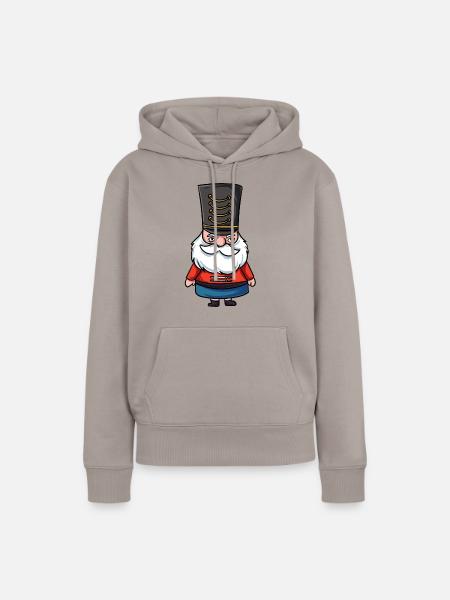 Nussknacker - Frauen Premium Bio Hoodie - Taupe