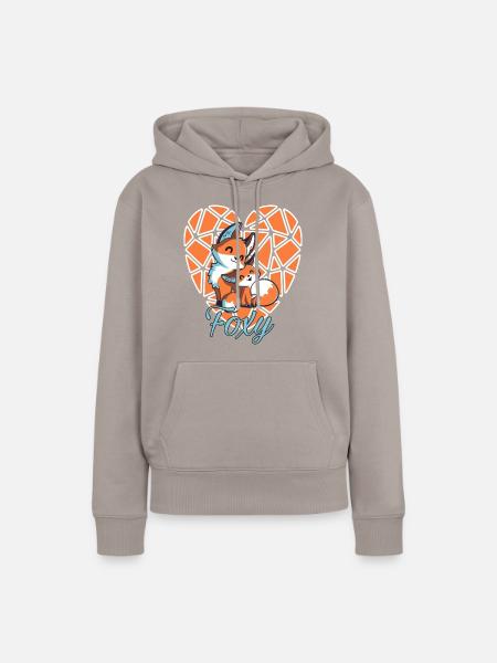 Foxy - Frauen Premium Bio Hoodie - Taupe
