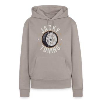 Jacky Tuning - Sweat à capuche Premium bio Femme - taupe - Devant - Julia (174cm)