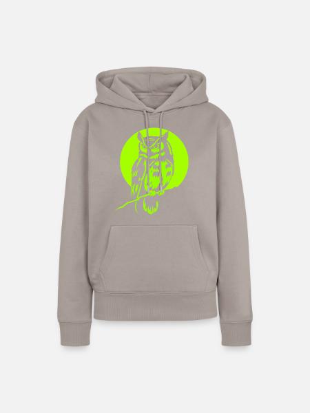 Eulenmond - Frauen Premium Bio Hoodie - Taupe