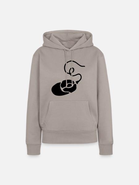 Gamer Geschenk Maus / Mouse - PC - Frauen Premium Bio Hoodie - Taupe