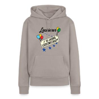 Lackierer 10 jähriges Jubiläum Lackiererei 10 Jubi - Frauen Premium Bio Hoodie - Taupe - Vorne - Julia (174cm)
