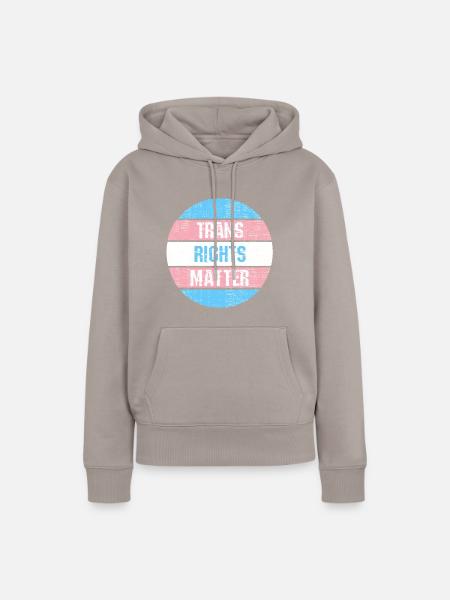 Trans Rights Matter - Frauen Premium Bio Hoodie - Taupe